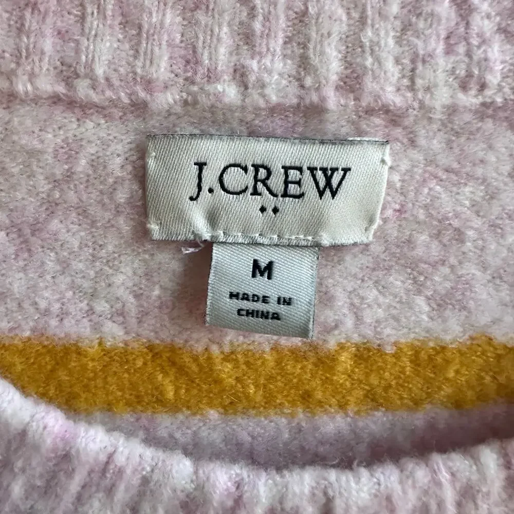 J.Crew Soft Wool Blend Striped Sweater | Pastel Multicolor | Size M